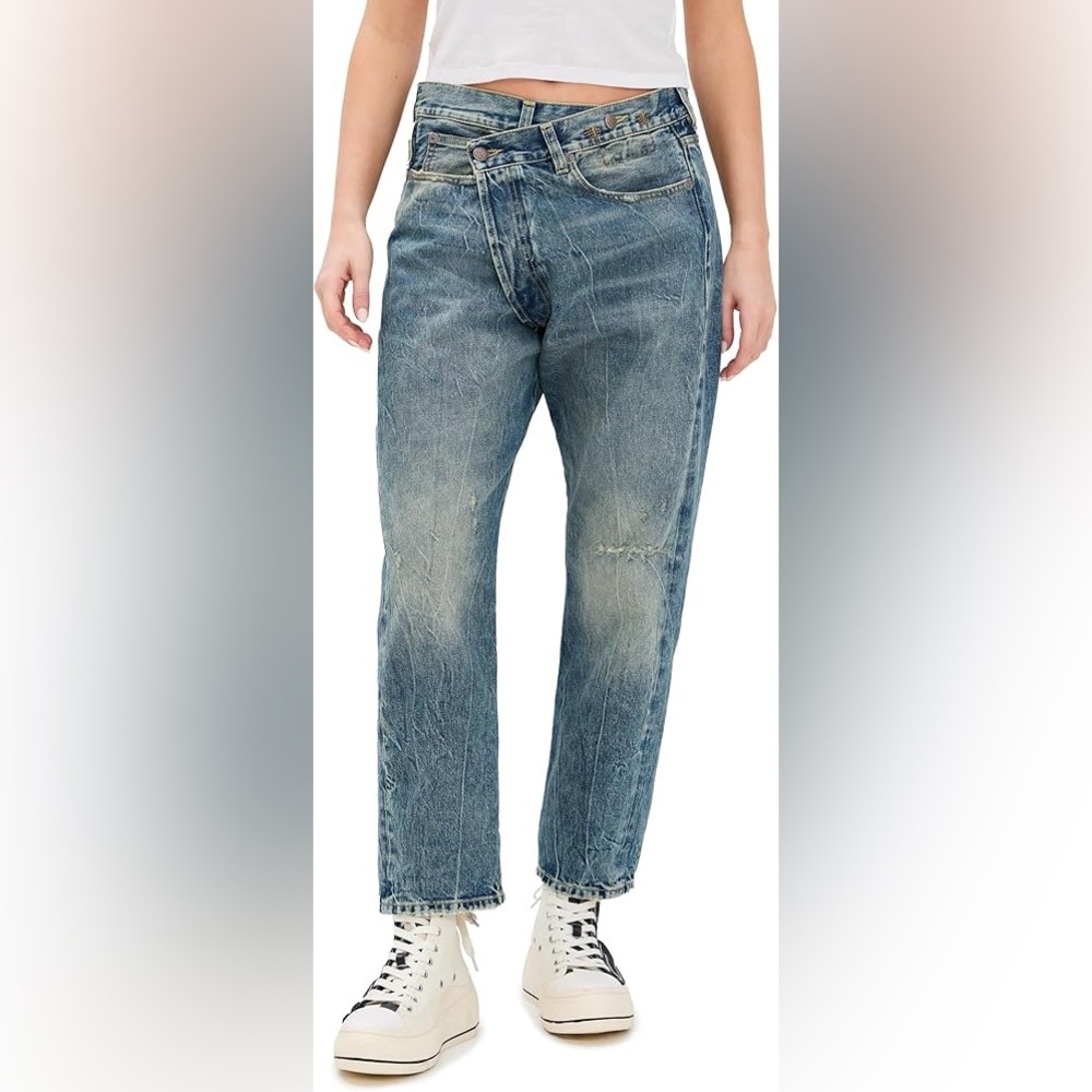 R13 Crossover Cropped Jeans Size 13/23